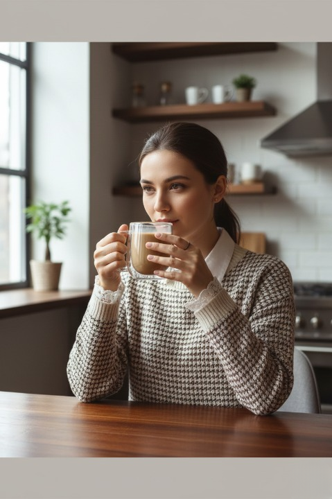 Çift Camlı Çift Cidarlı Cam Kupa 350ml Ev Ofis Fincanı Çift Camlı Kulplu Bardak 2li