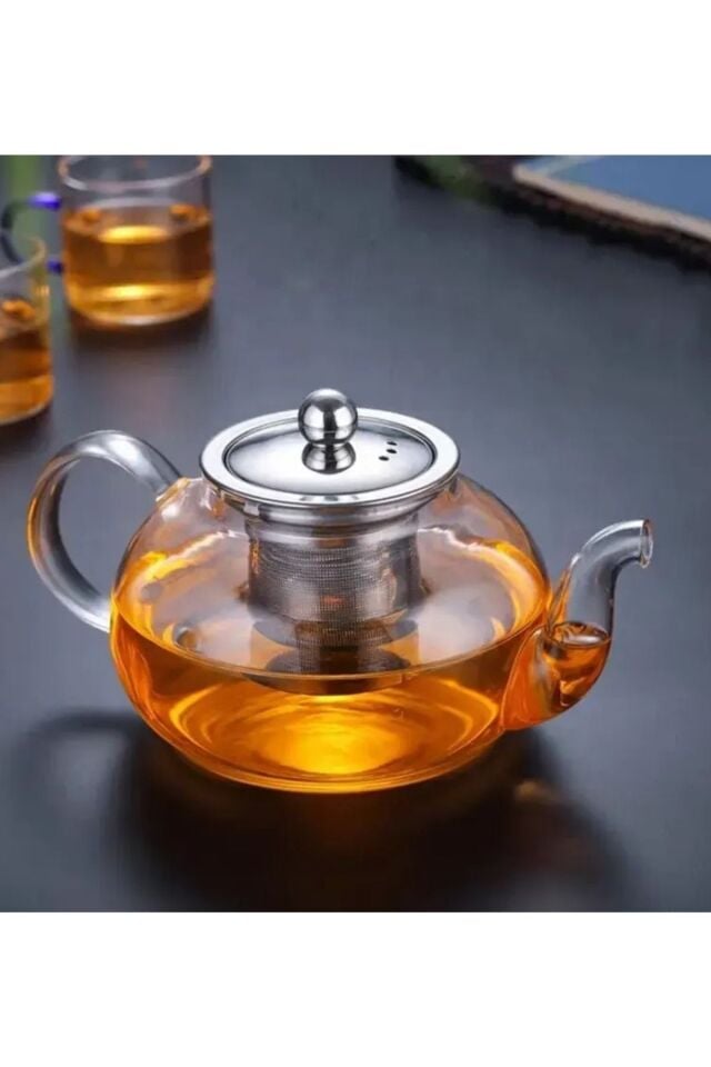 Cam Demlik Bitki Çayı Demliği 600ml