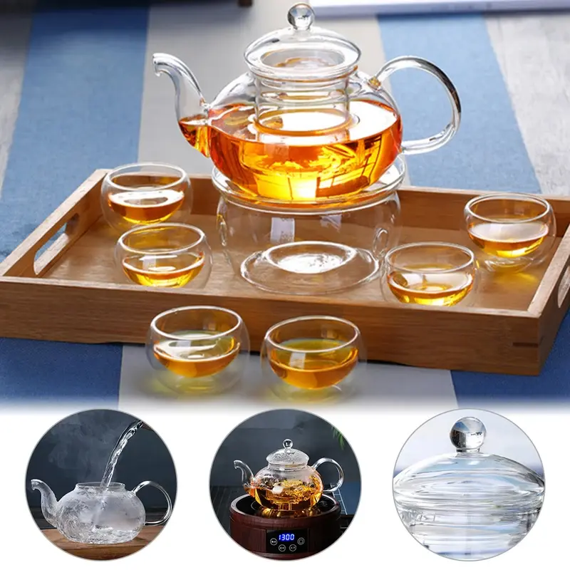 Cam Demlik Bitki Çayı Demliği 600ml