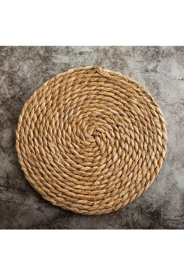 Hasır 36cm Büyük Boy Amerikan Servisi Supla Örme Bambu