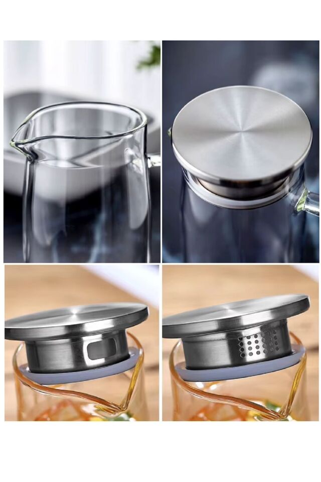 Kapaklı Filtreli Cam Sürahi 1.8lt