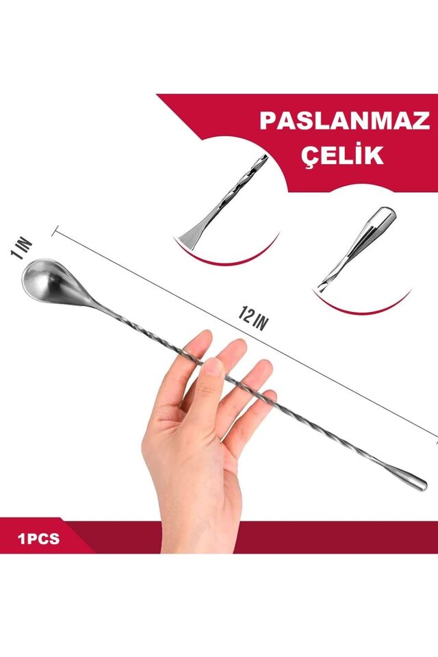 Profesyonel Kokteyl Bar Kaşığı