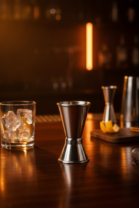 Kokteyl Bar Ölçeği 2/4 Cl - Paslanmaz Çelik Jigger