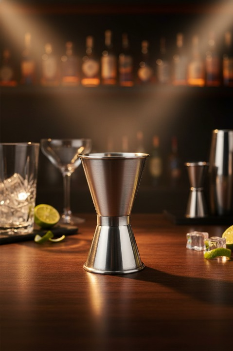 Kokteyl Bar Ölçeği 2/4 Cl - Paslanmaz Çelik Jigger