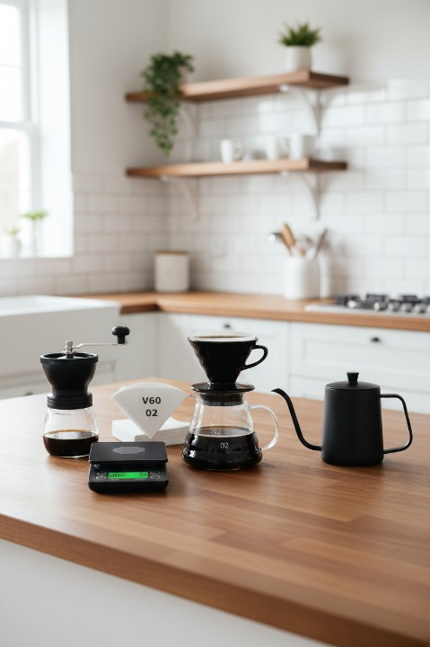 V60 Filtre Kahve Demleme Barista Full Set - Profesyonel Kit