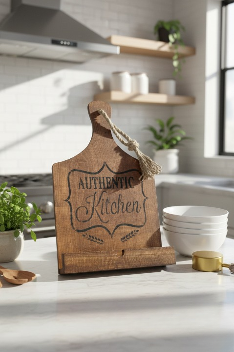 Masif Yemek Kitabı Standı, Yemek Kitabı Tutacağı, Kitap Standı