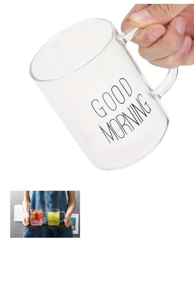 Bambu Kapaklı Kulplu Çay Kahve Bardağı 460ml 2li Set