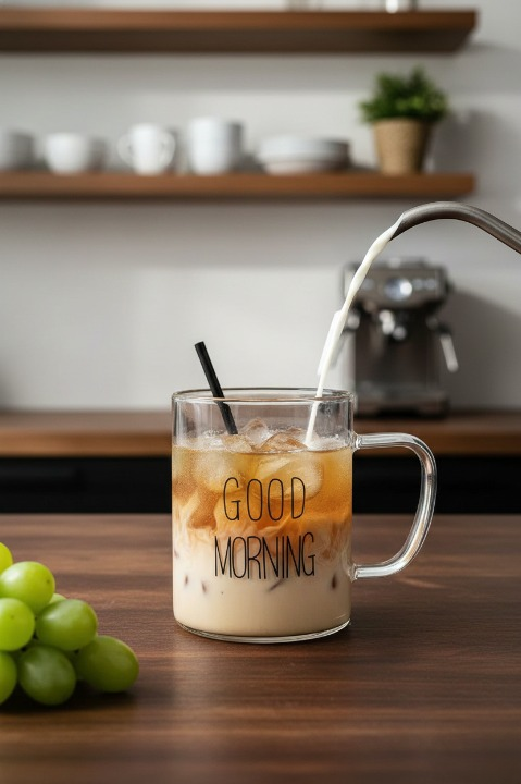 Bambu Kapaklı Kulplu Çay Kahve Bardağı 460ml 2li Set