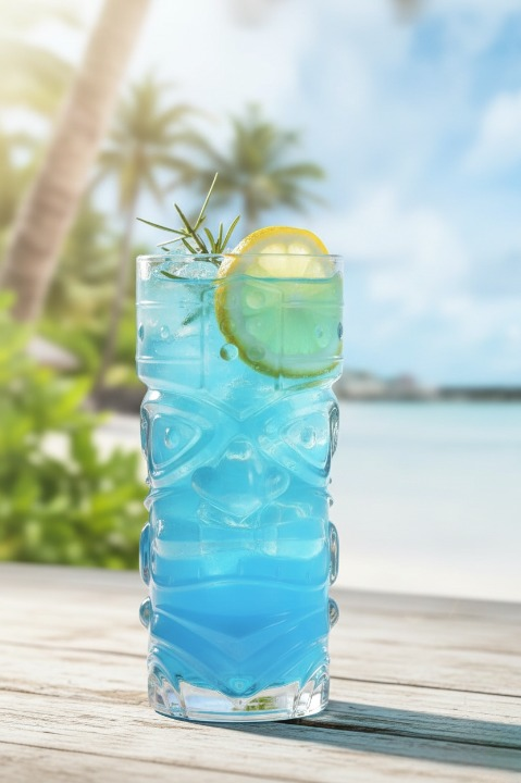 2'li Tiki Kokteyl & Smoothie Bardağı Seti - Egzotik Tasarım
