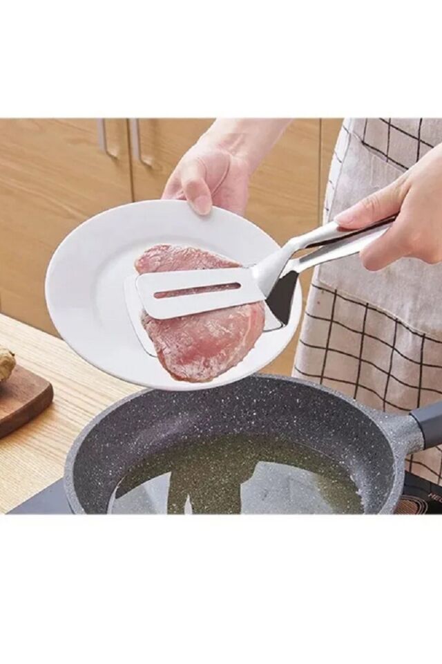 Paslanmaz Çelik Maşa Spatula Maşa