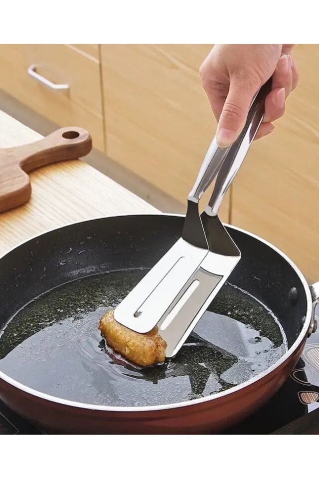 Paslanmaz Çelik Maşa Spatula Maşa