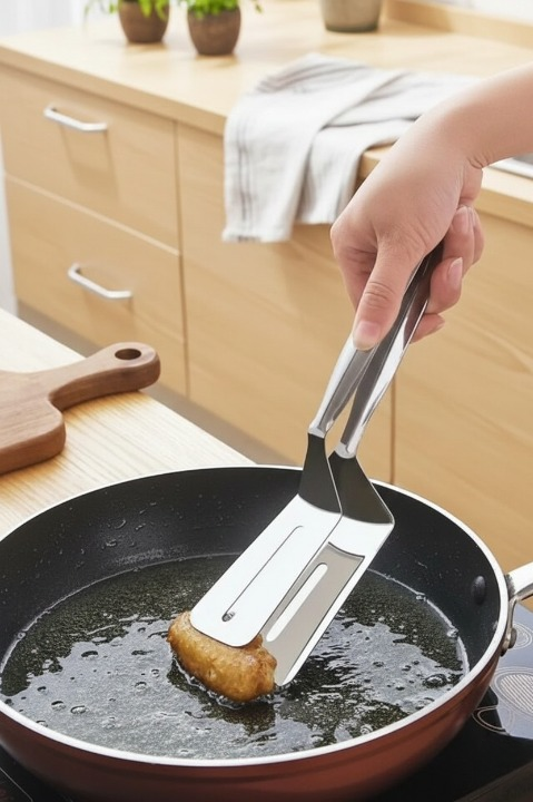 Paslanmaz Çelik Maşa Spatula Maşa