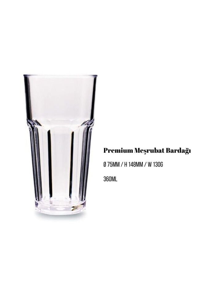 Kırılmaz Bardak Marin Bardak Meşrubat Bardağı 4lü Set