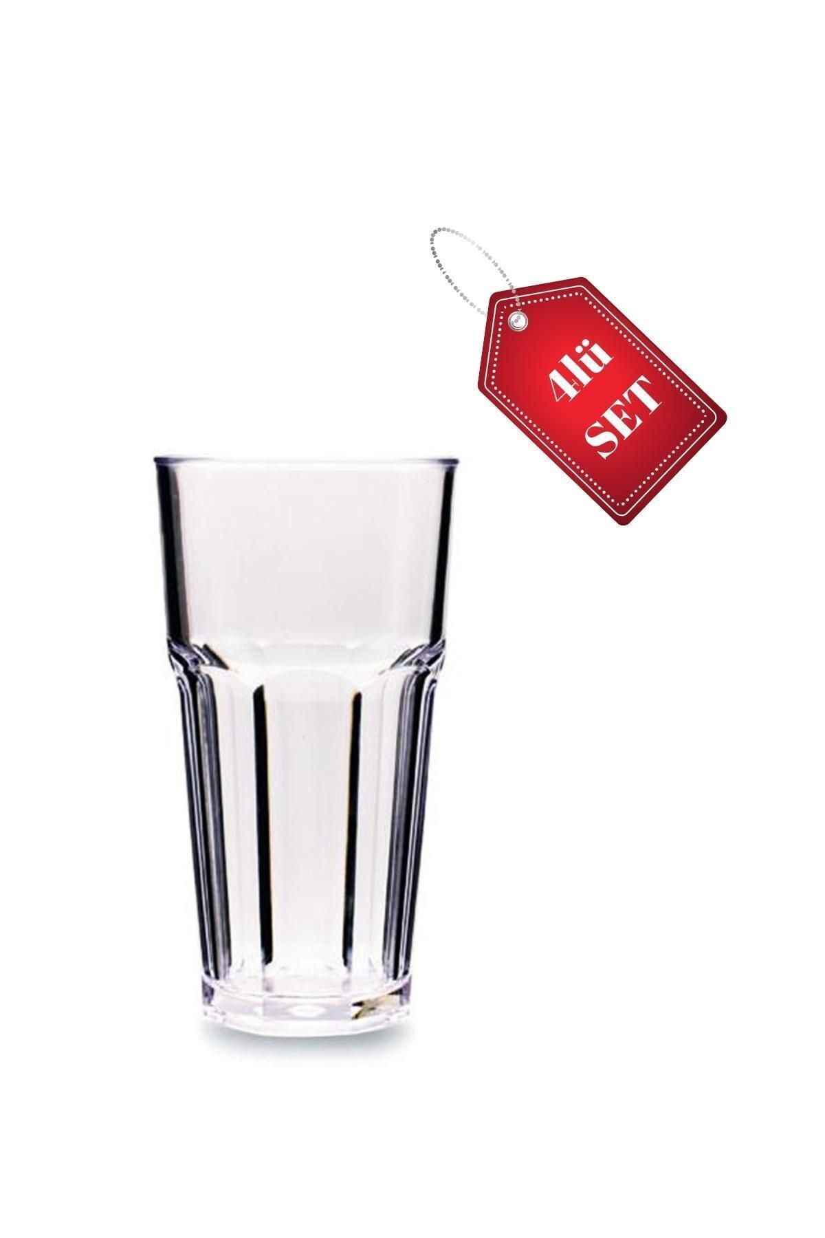 Kırılmaz Bardak Marin Bardak Meşrubat Bardağı 4lü Set