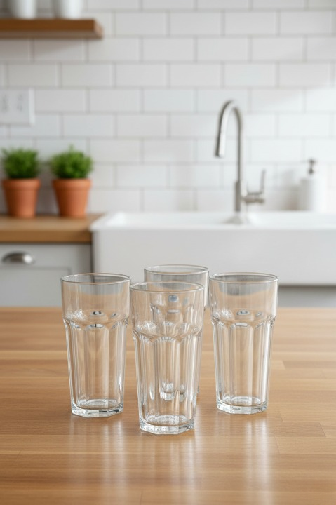 Kırılmaz Bardak Marin Bardak Meşrubat Bardağı 4lü Set