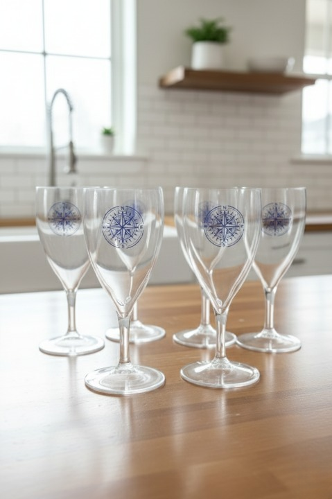 Kırılmaz Bardak Marin Şarap Bardağı 6lı Set