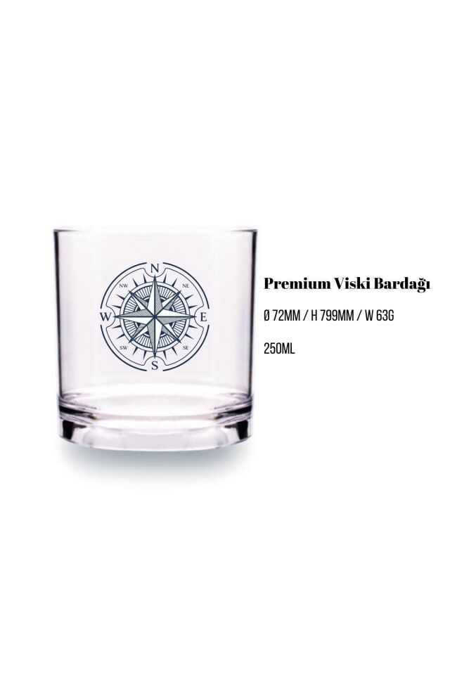 Kırılmaz Bardak Marin Viski Bardağı 6lı Set