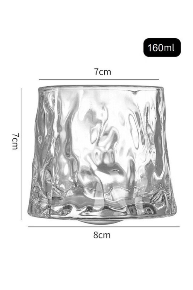 Viski Kokteyl Bardağı Kadehi 360 Dönen Cam Bardağı 2li Set 160ml