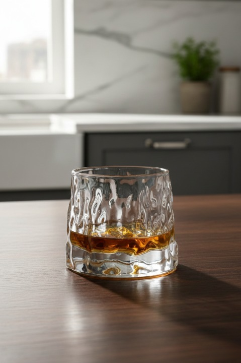 Viski Kokteyl Bardağı Kadehi 360 Dönen Cam Bardağı 2li Set 160ml