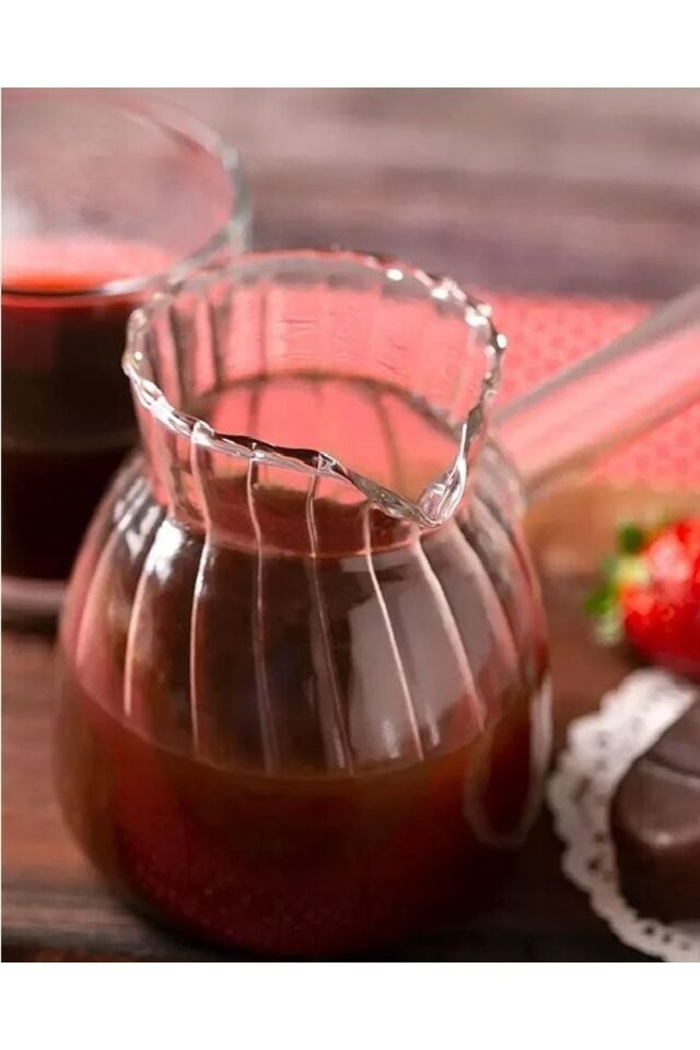 Cam Cezve Ateşe Dayanıklı Borasilikat Oluklu 550ml