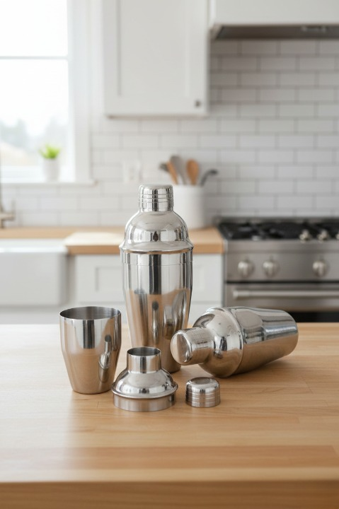 Paslanmaz Çelik Kokteyl Shaker - 500ml Klasik Karıştırıcı