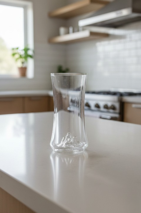 Çift Camlı Kokteyl Meşrubat Bardağı 300ml 2li Set 2li Cam Pipet