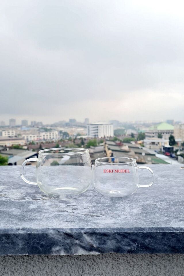 Ince Kulplu Çay Bardağı Zarif Tasarım 6lı Set 300ml