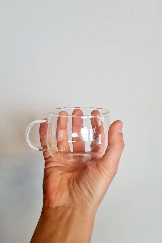 Ince Kulplu Çay Bardağı Zarif Tasarım 6lı Set 300ml