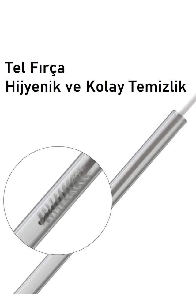 Şeffaf Cam Pipet 6lı Temizleme Fırçası Set