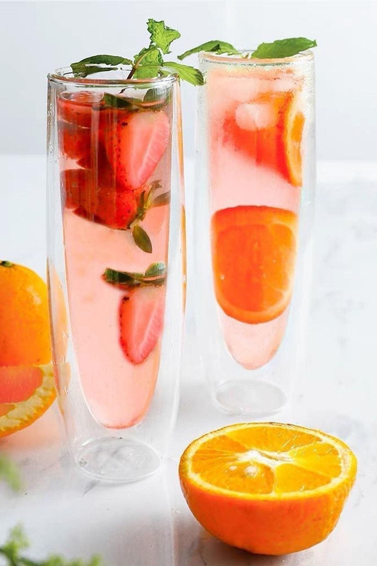 Kokteyl Şampanya Bardağı Mimosa Bardağı Cidarlı Bardak 2li Set 250ml
