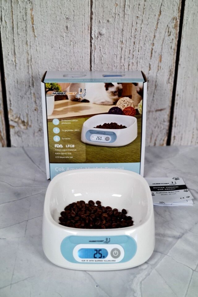 Dijital Kedi Köpek Mama Ve Su Kabı Elektronik Beslenme Kabı 2kg/1g