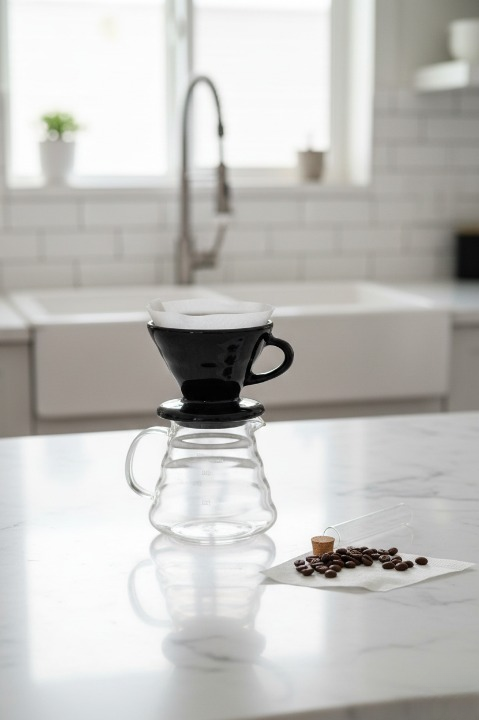 Filtre Kahve Demleme Seti - V60 Dripper & Cam Servis