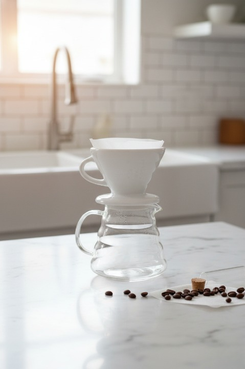 Filtre Kahve Demleme Seti - V60 Dripper & Cam Servis