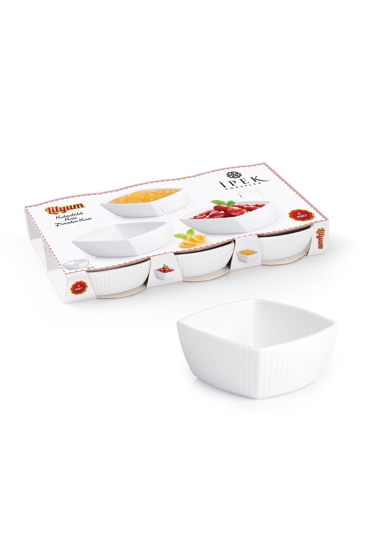 Sosluk Reçellik Sunumluk Kahvaltılık 6lı Porselen Lilyum Kase