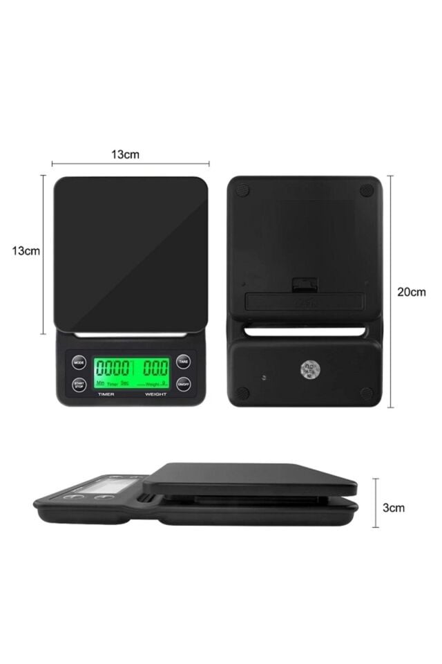 Elektronik Hassas Kahve Terazisi Mutfak Tartısı 3kg / 0,1gr