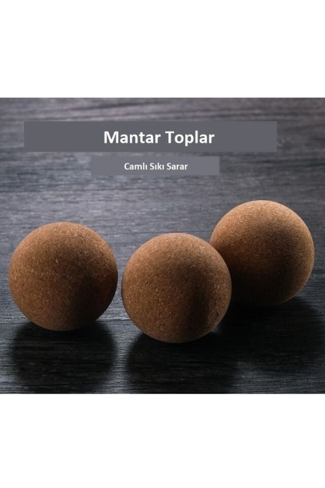 Cam Kavanoz Mantar Top Kapaklı Kavanoz 3lü Set