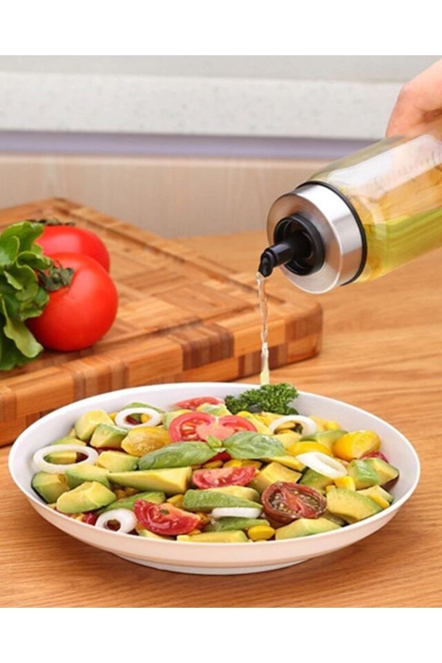 Yağdanlık Sirkelik 2 Li Set Damlatmaz Akıllı Borosilikat Cam 500ml