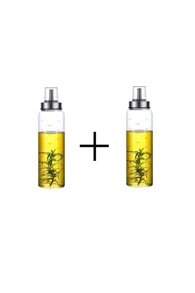 Yağdanlık Sirkelik 2 Li Set Damlatmaz Akıllı Borosilikat Cam 500ml