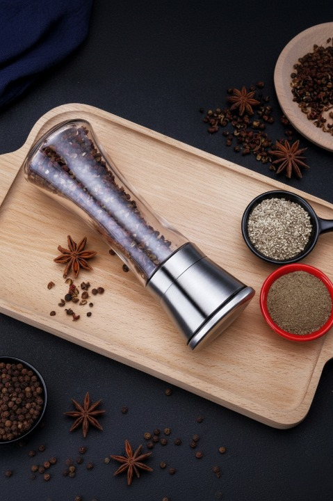 Paslanmaz Çelik Baharat Öğütücü - 200ml Seramik Dişli