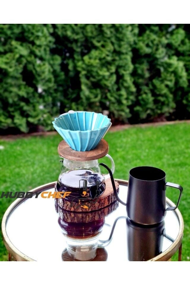 Kahve Demleme Seti V60 Dripper 600ml Demleme Ibriği