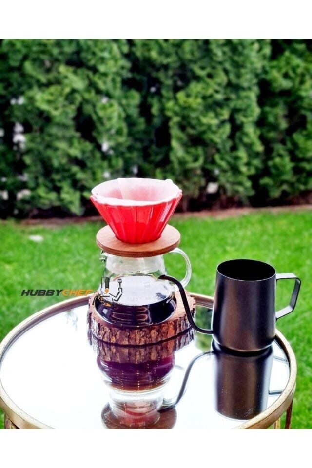 Kahve Demleme Seti V60 Dripper 600ml Demleme Ibriği