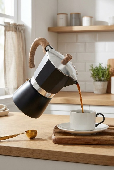 Moka Pot Espresso 6 Fincan Ocak Üstü