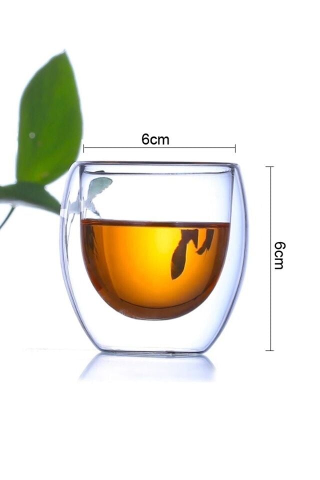 Çift Cidarlı Bardak Espresso Bardağı 6 Adet 80ml
