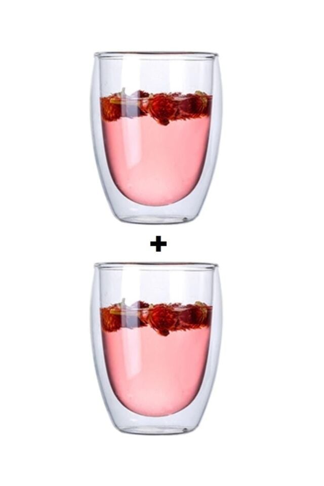 Çift Cidarlı Bardak 350ml 2li Set