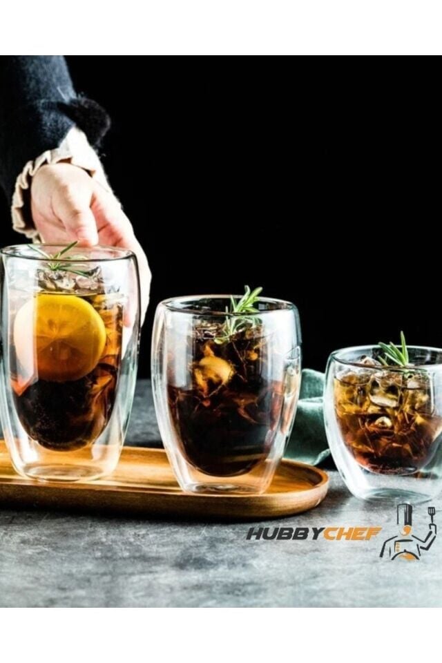 Çift Cidarlı Bardak 350ml 2li Set