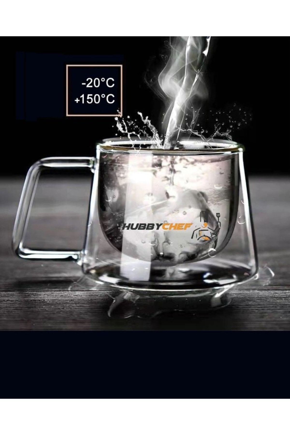 Çift Cidarlı Bardak 2li Set Kahve Bardağı 200ml