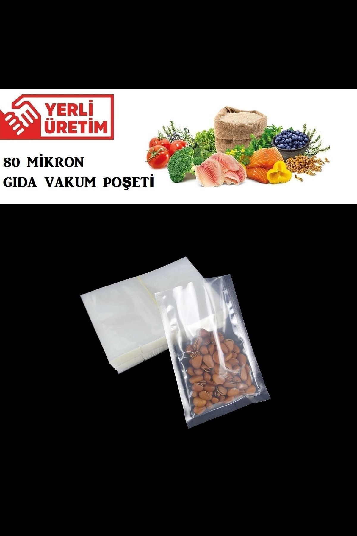 Vakum Poşeti Torbası 23x36cm 80 Adet