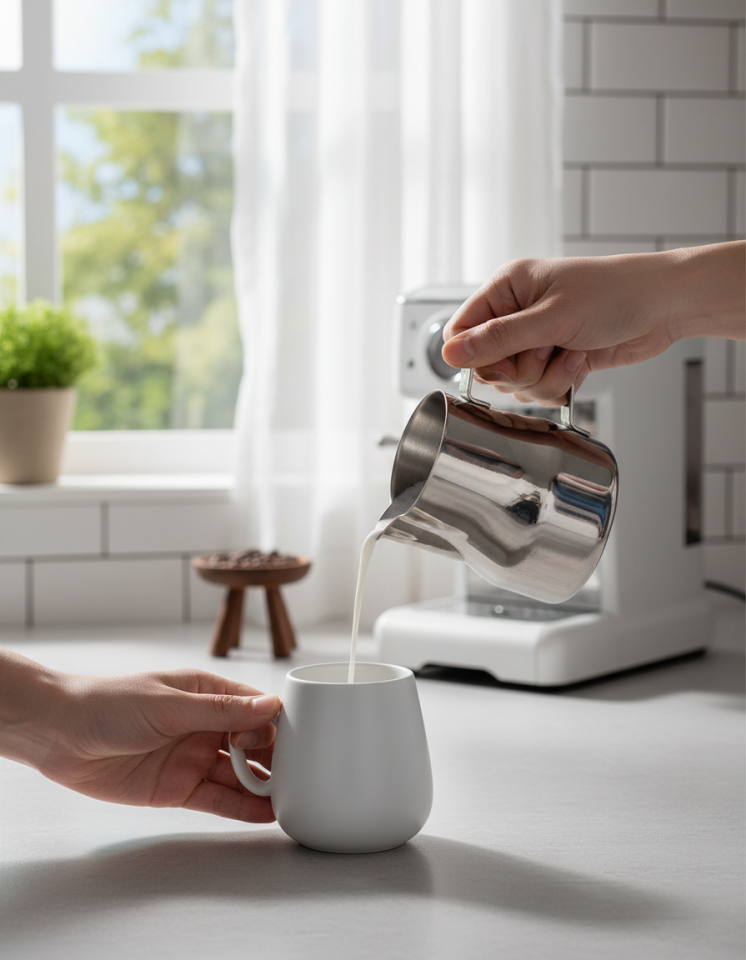 500ml Paslanmaz Çelik Kahve Süt Köpürtme Potu - Pitcher