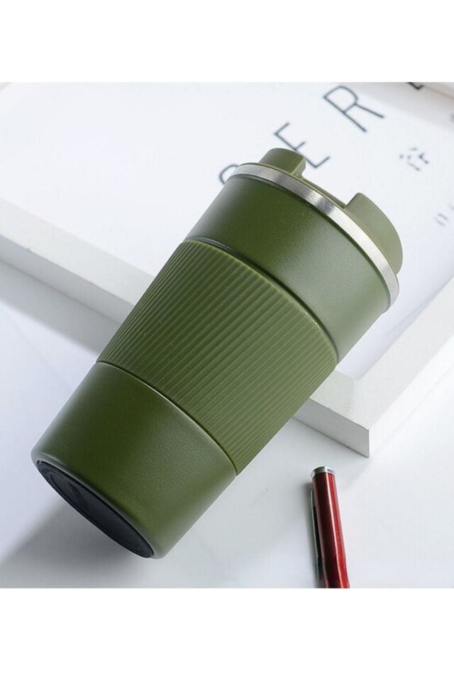 Termos Bardak Kahve Çay Mug Araç Termosu Kapaklı Termos Mug 500ml Paslanmaz Çelik