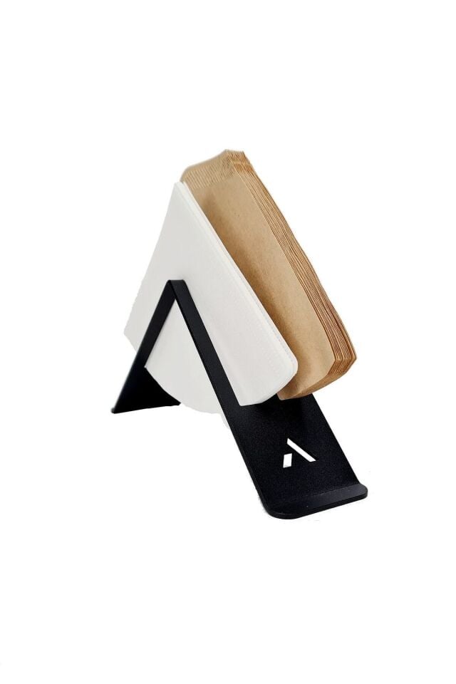 Filtre Kahve Kağıdı Tutucu Stand Aparatı Dekoratif Metal Peçetelik